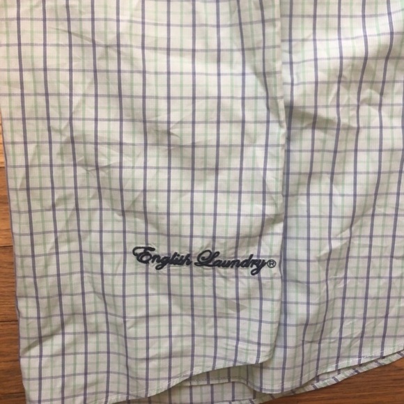 English Laundry Green Plaid Flip Cuff - Picture 5 of 5